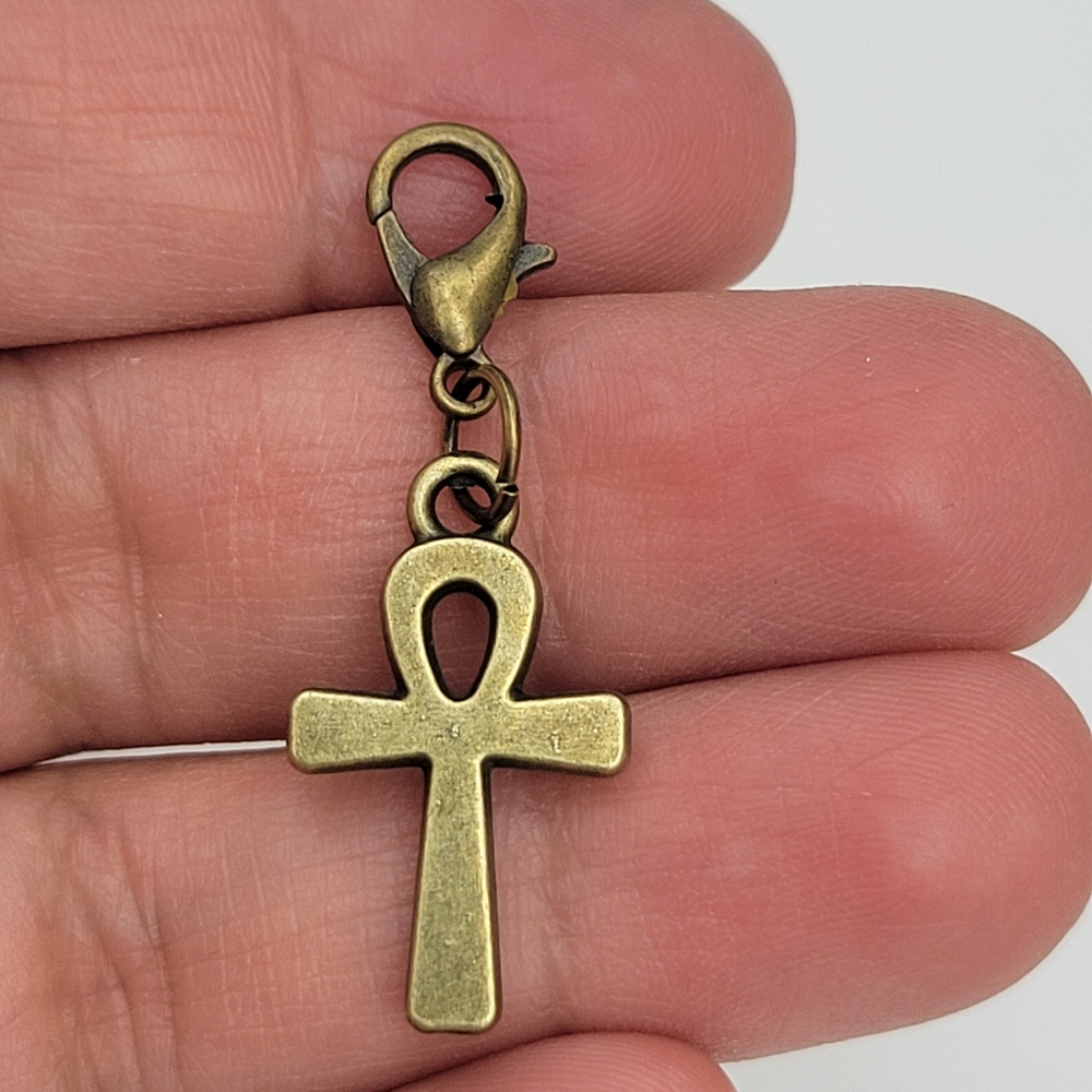 Clip On Egyptian ankh charms planner bracelet charms bronze